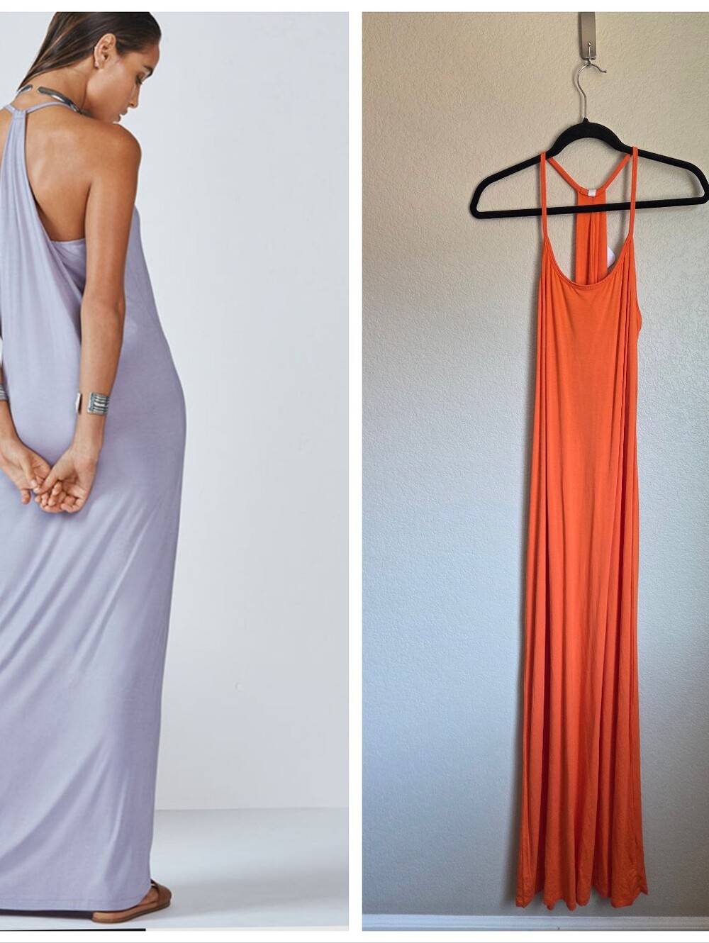 NWT Fabletics Neema Maxi Dress Large Orange